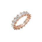 Custom Princess Diamond Ring 14k Solid Gold - 7.04 CTW