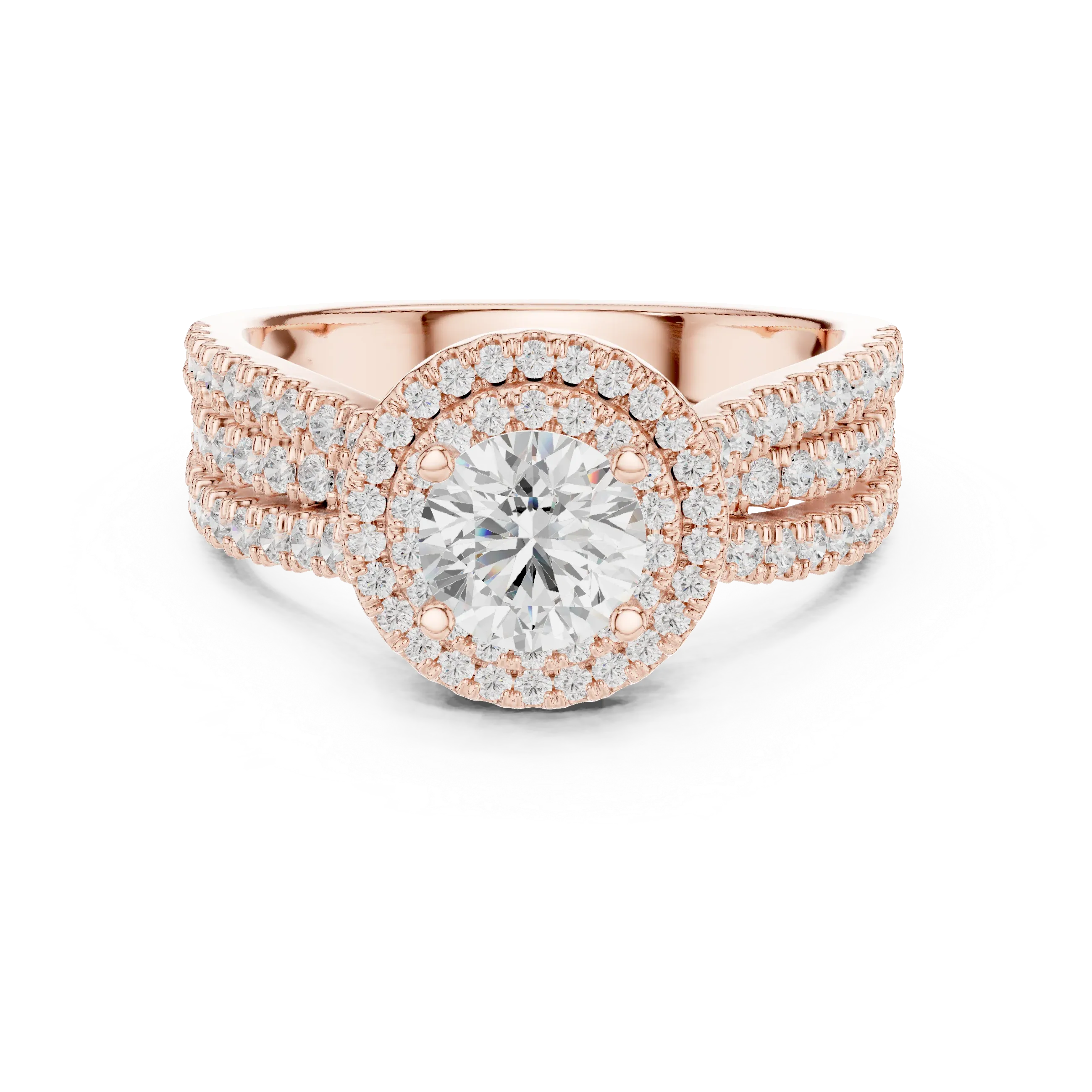 Women's VVS Diamond 10K Gold Engagement Ring