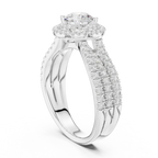 Women's VVS Diamond 10K Gold Engagement Ring