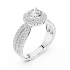 Women's VVS Diamond 10K Gold Engagement Ring
