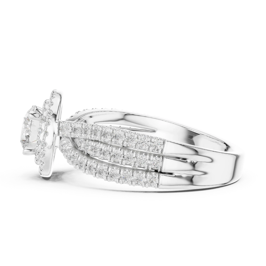 Women's VVS Diamond 10K Gold Engagement Ring