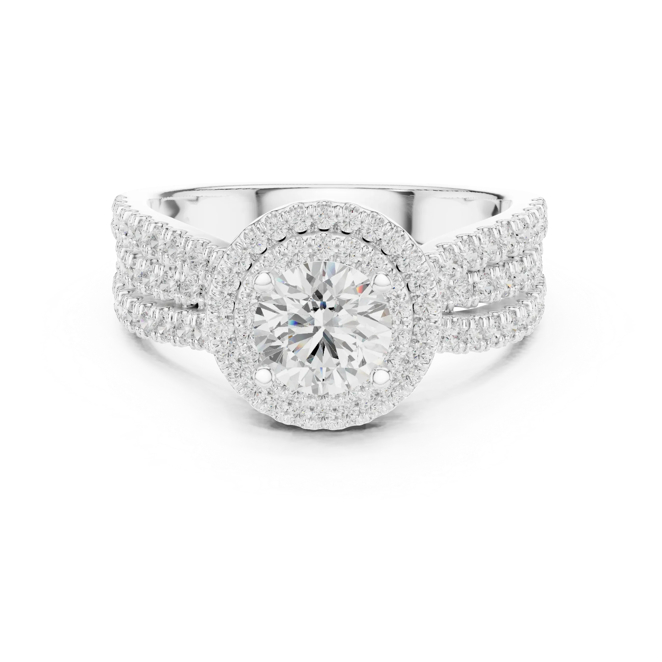 Women's VVS Diamond 10K Gold Engagement Ring