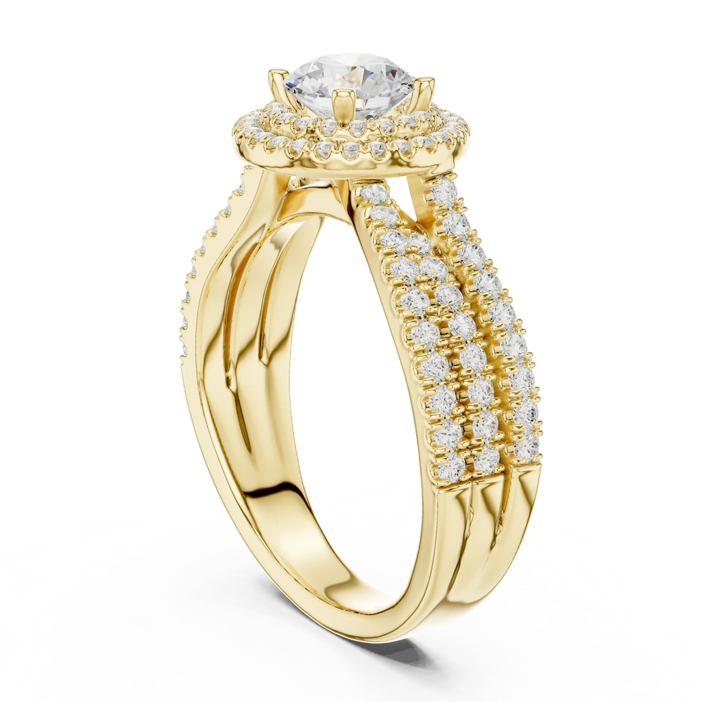 Women's VVS Diamond 10K Gold Engagement Ring