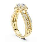 Women's VVS Diamond 10K Gold Engagement Ring