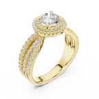 Women's VVS Diamond 10K Gold Engagement Ring
