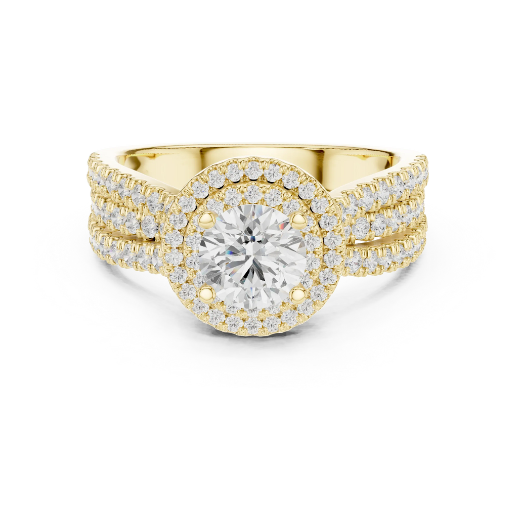 Women's VVS Diamond 10K Gold Engagement Ring