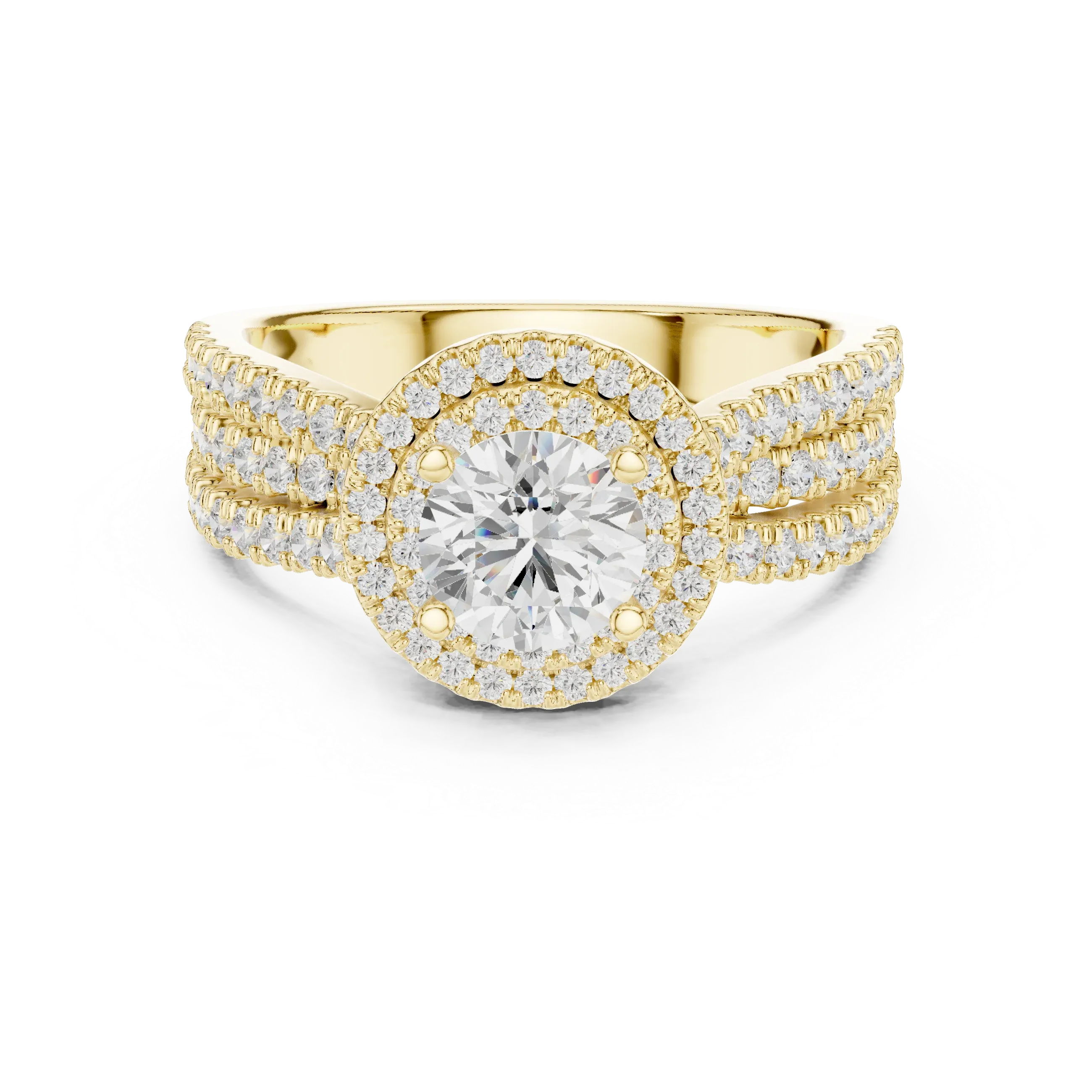 Women's VVS Diamond 10K Gold Engagement Ring