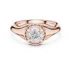 Brilliant Round Moissanite Halo Engagement Ring - VVS Quality