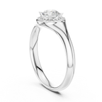 Brilliant Round Moissanite Halo Engagement Ring - VVS Quality