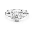 Brilliant Round Moissanite Halo Engagement Ring - VVS Quality