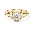 Brilliant Round Moissanite Halo Engagement Ring - VVS Quality