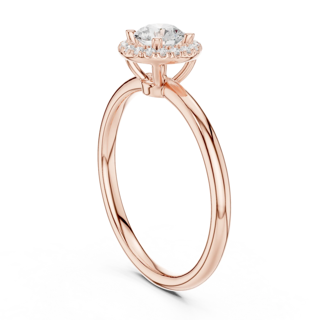 Round Cut D Color Engagement Ring