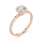 Round Cut D Color Engagement Ring