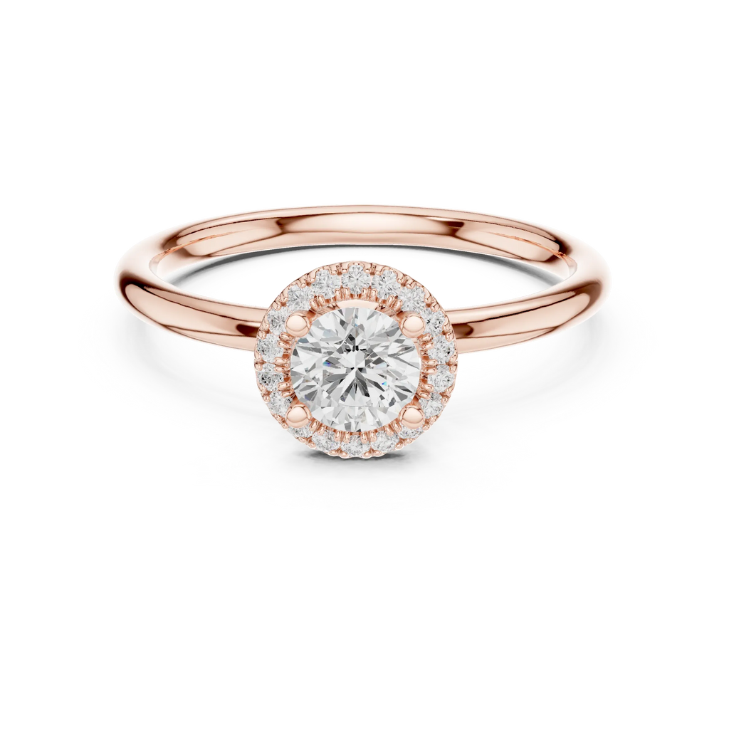 Round Cut D Color Engagement Ring
