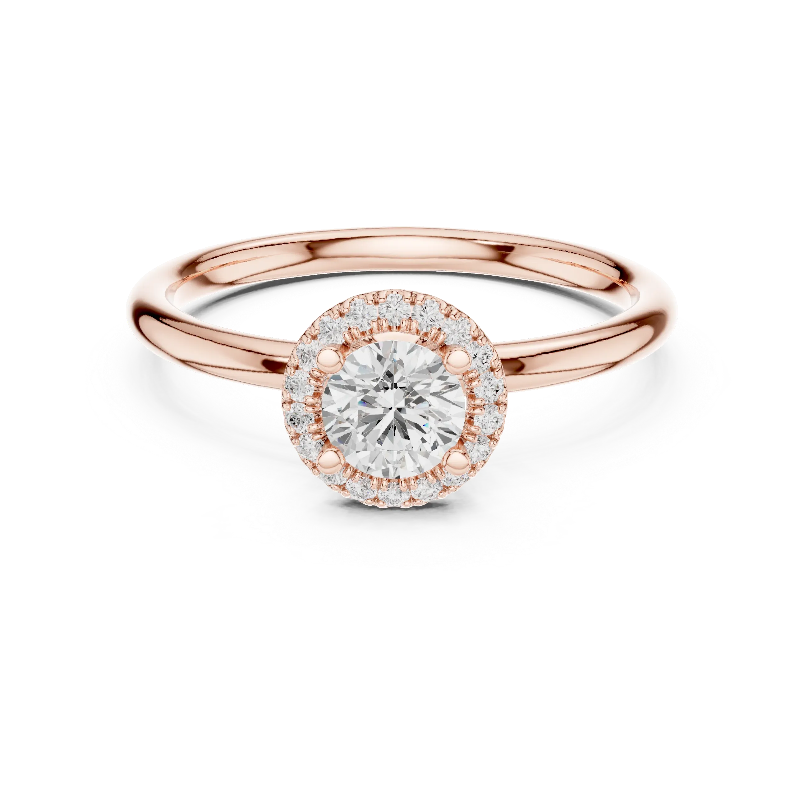 Round Cut D Color Engagement Ring