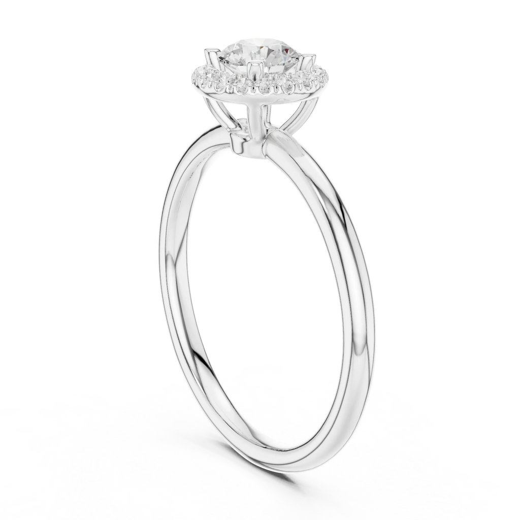 Round Cut D Color Engagement Ring