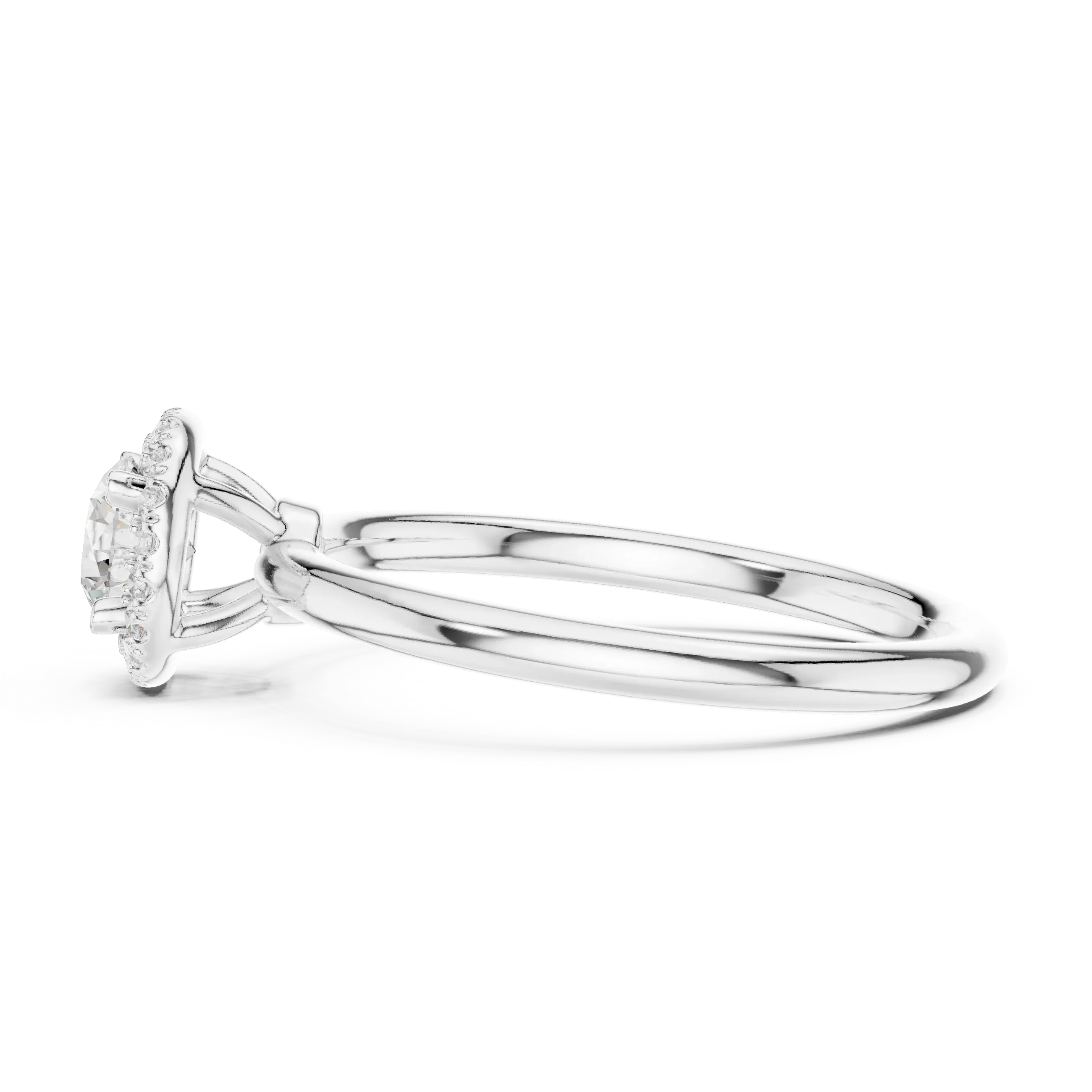 Round Cut D Color Engagement Ring