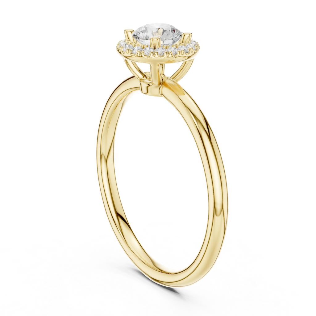 Round Cut D Color Engagement Ring