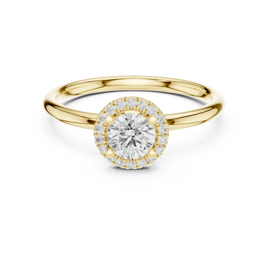 Round Cut D Color Engagement Ring