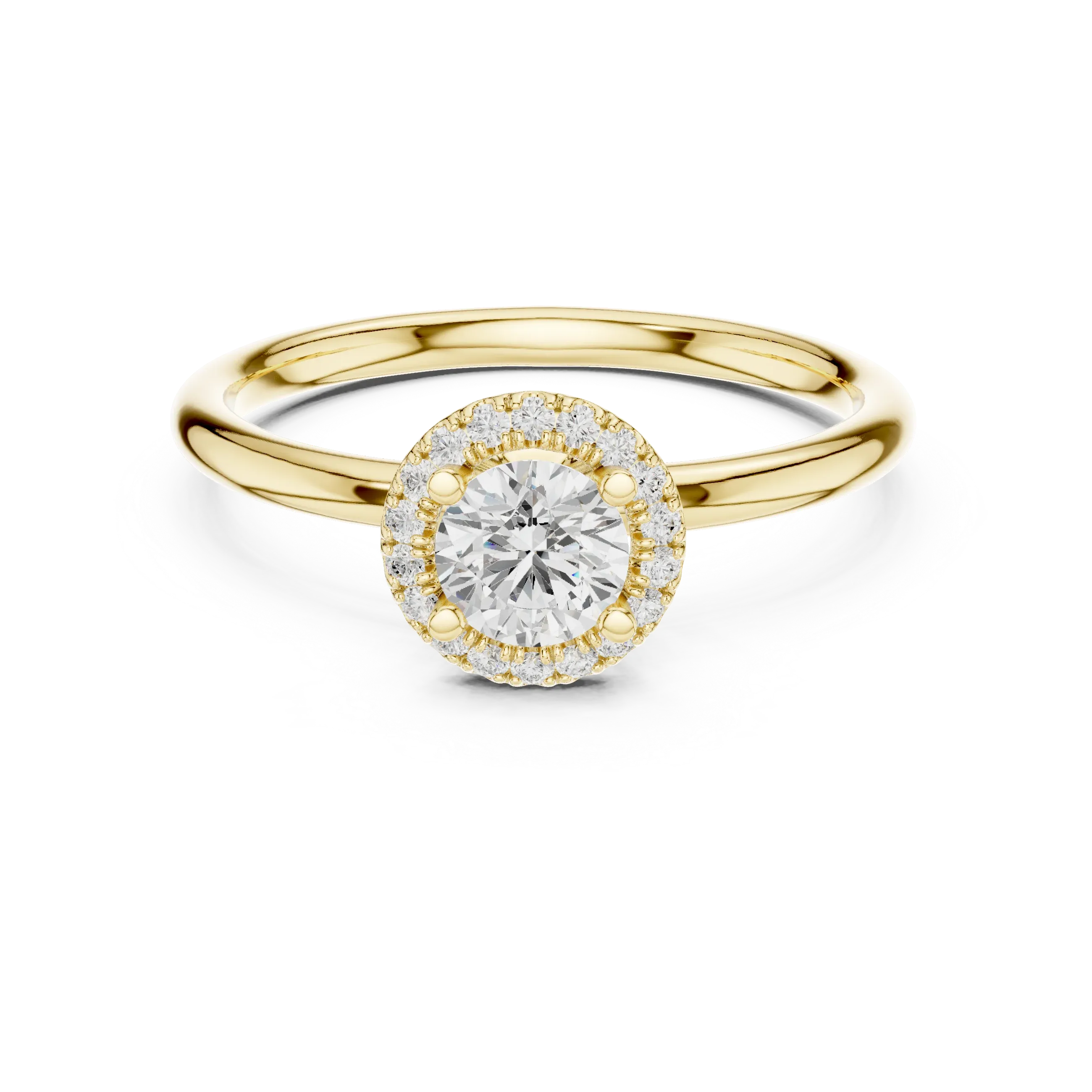 Round Cut D Color Engagement Ring