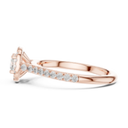 Round Cut Moissanite Halo Engagement Ring with VVS Diamond