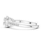 Luxury Lab Grown Diamond Round Halo Engagement Ring D Color