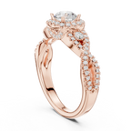 Classic Rose Gold Lab Grown Diamond engagement ring with 10K Gold