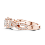 Classic Rose Gold Lab Grown Diamond engagement ring with 10K Gold
