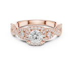 Classic Rose Gold Lab Grown Diamond engagement ring with 10K Gold