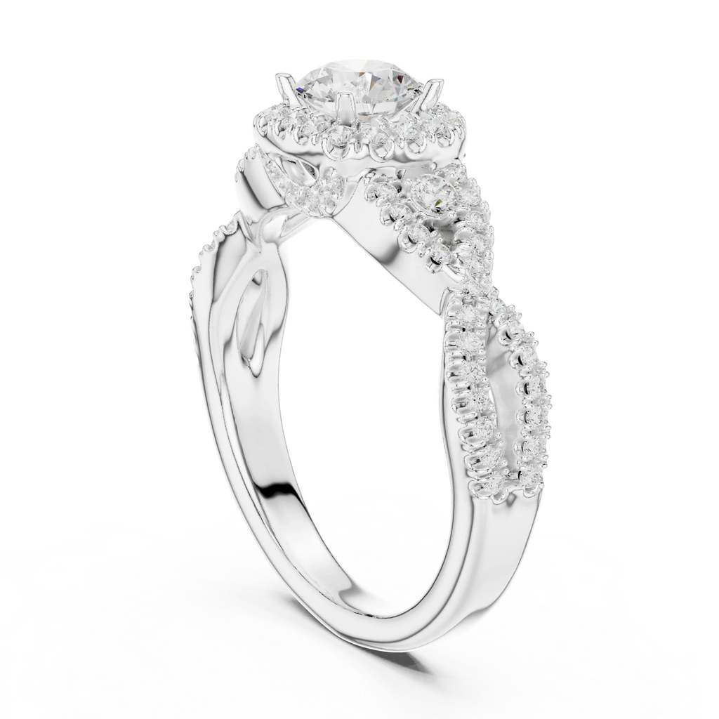 Classic Rose Gold Lab Grown Diamond engagement ring with 10K Gold