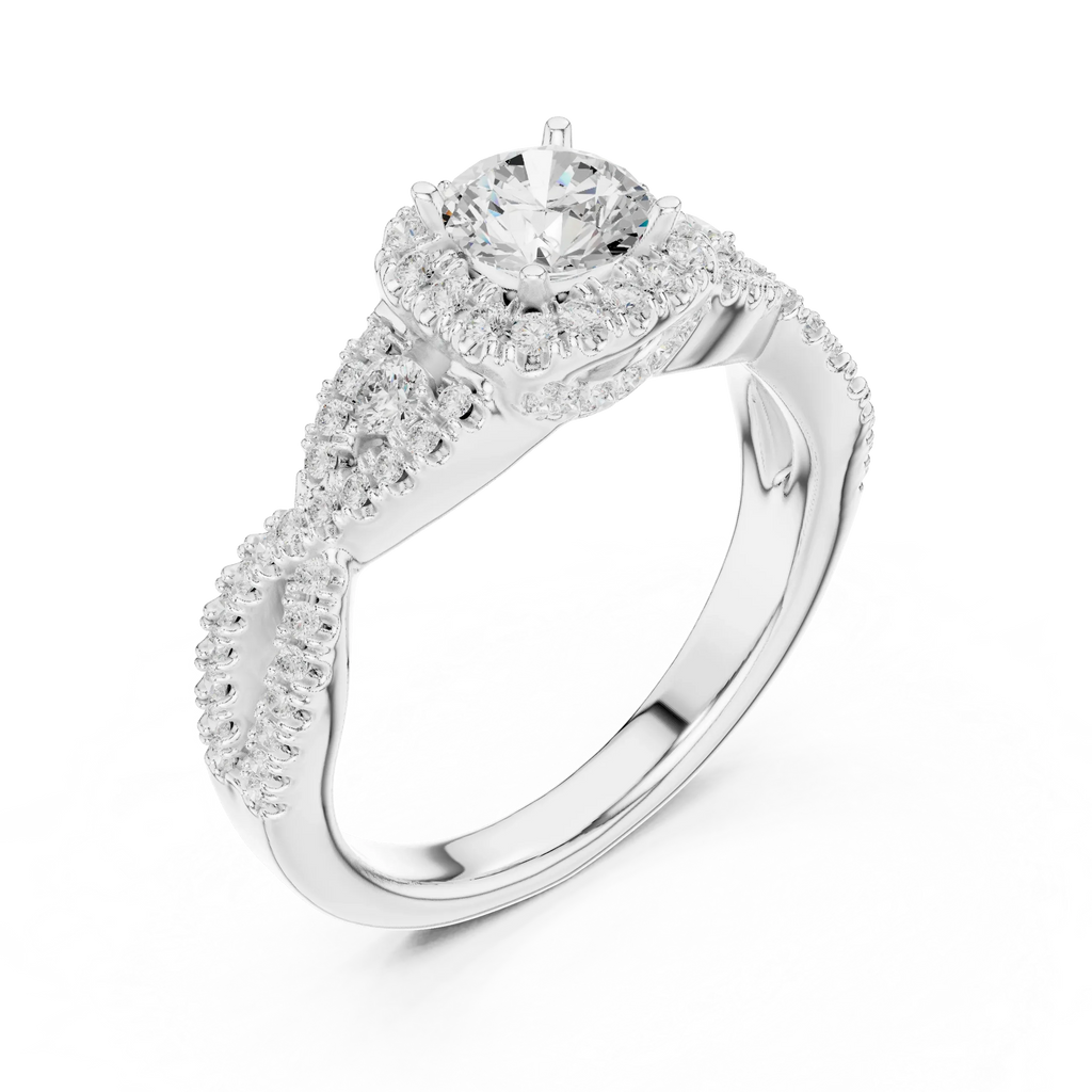 Classic Rose Gold Lab Grown Diamond engagement ring with 10K Gold