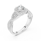 Classic Rose Gold Lab Grown Diamond engagement ring with 10K Gold