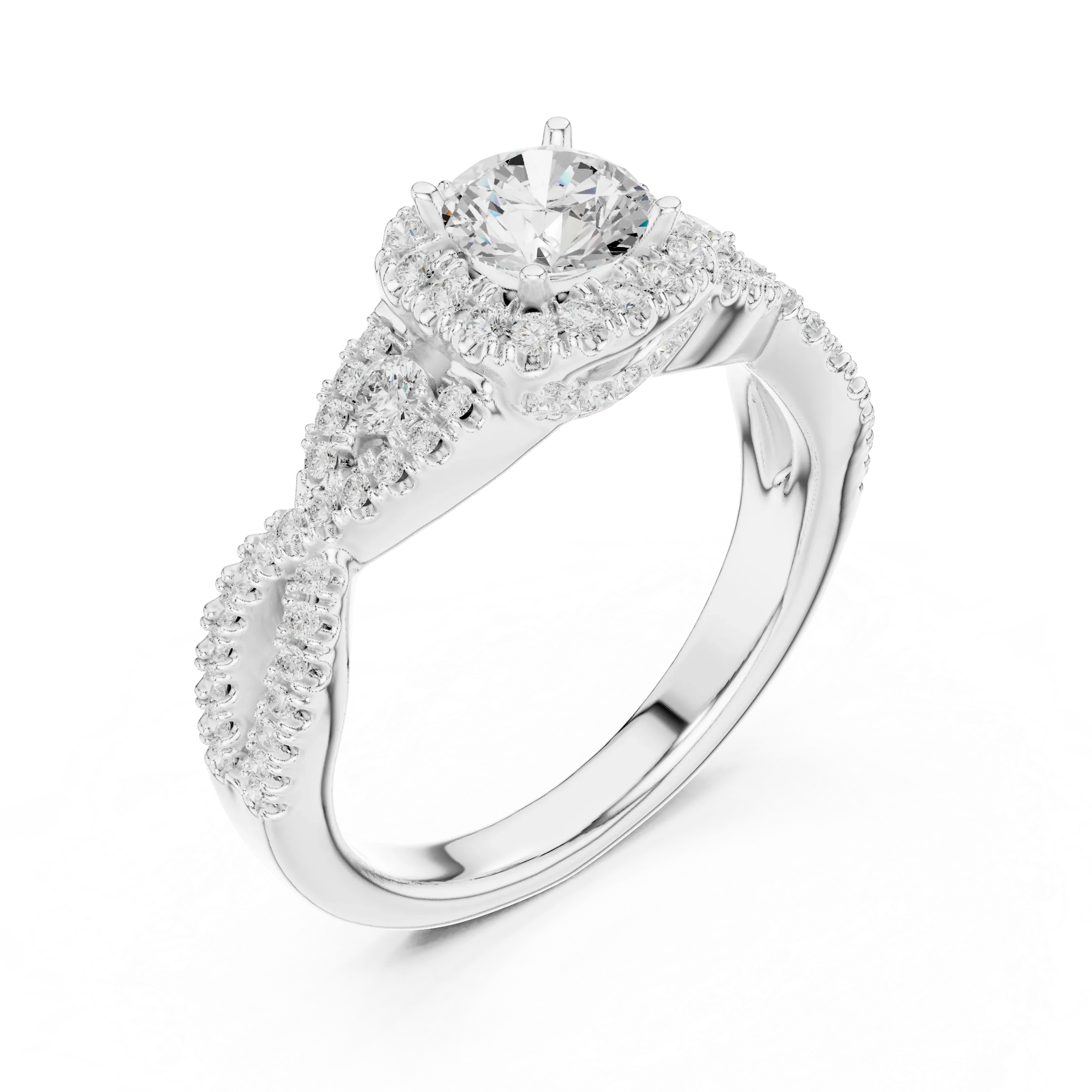 Classic Rose Gold Lab Grown Diamond engagement ring with 10K Gold