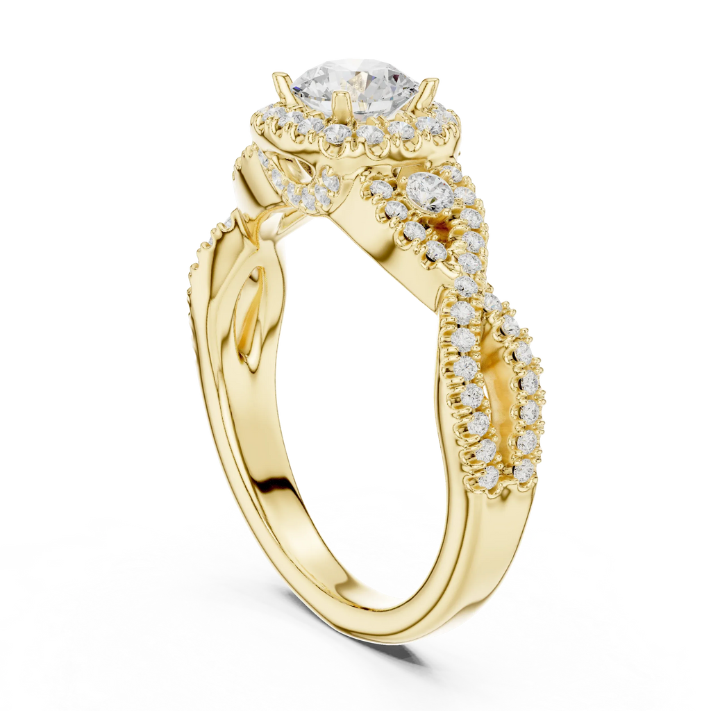 Classic Rose Gold Lab Grown Diamond engagement ring with 10K Gold