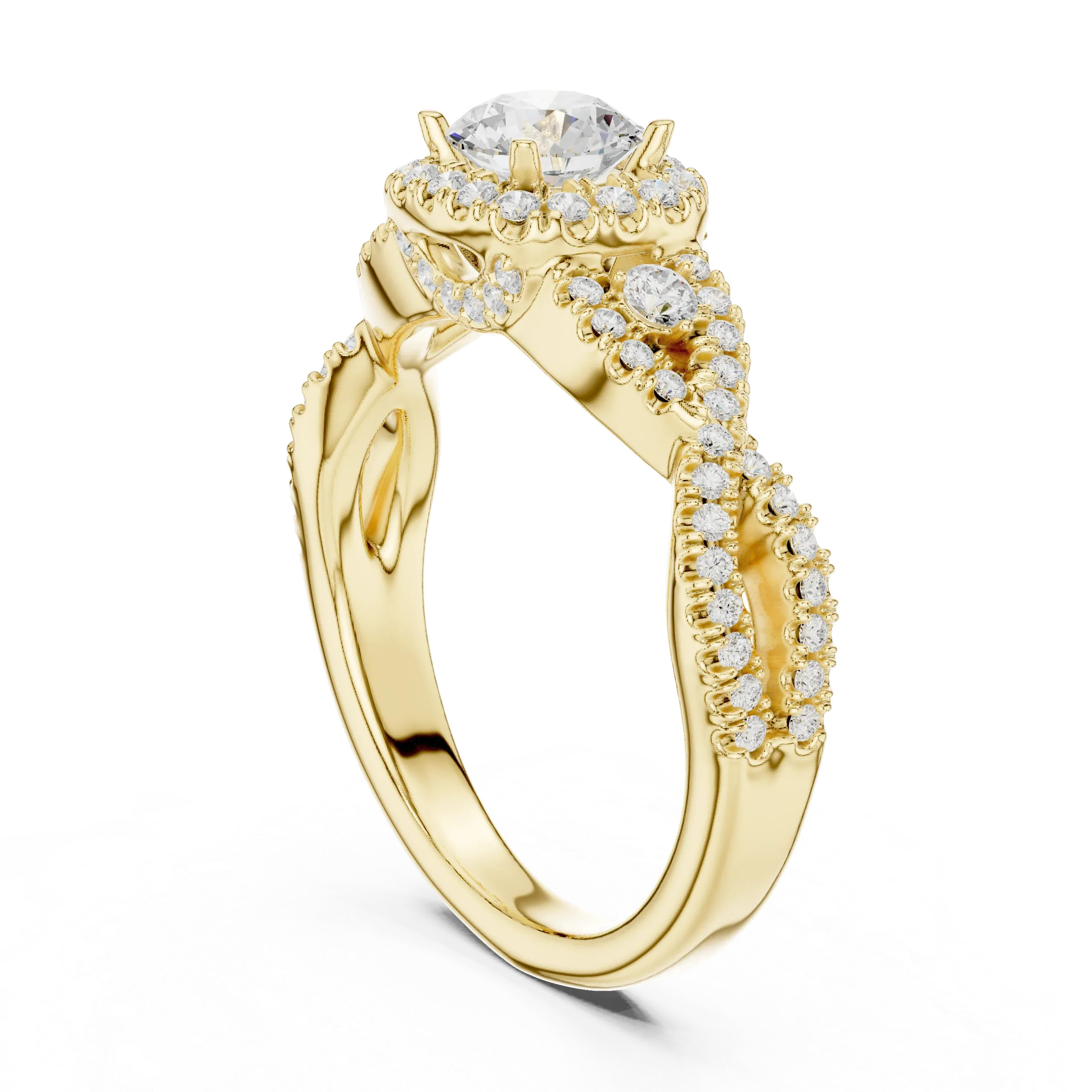 Classic Rose Gold Lab Grown Diamond engagement ring with 10K Gold