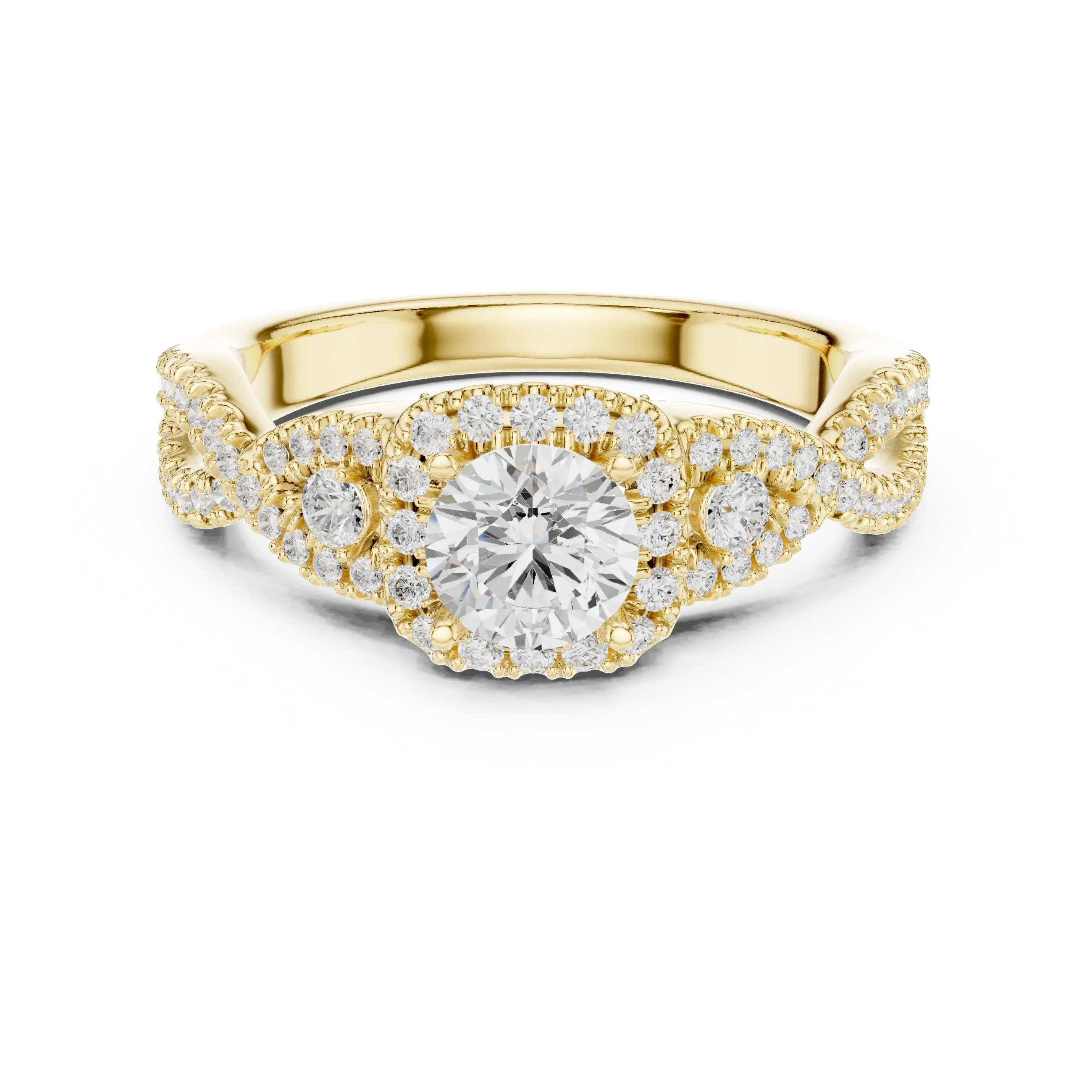 Classic Rose Gold Lab Grown Diamond engagement ring with 10K Gold