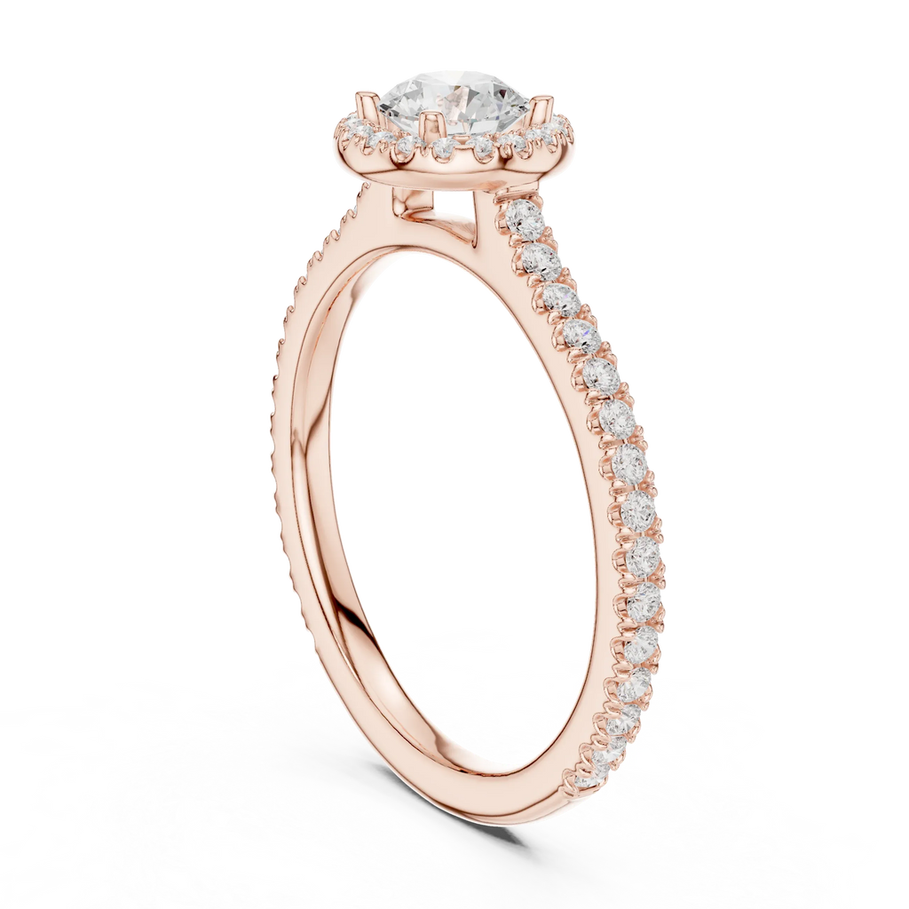 Massive Round Cut Moissanite Double Halo Statement Ring