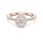 Massive Round Cut Moissanite Double Halo Statement Ring
