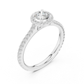 Massive Round Cut Moissanite Double Halo Statement Ring
