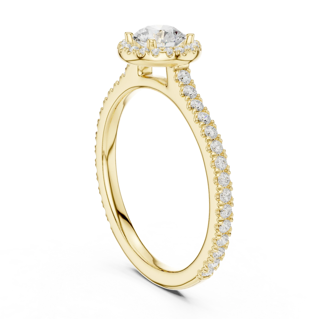 Massive Round Cut Moissanite Double Halo Statement Ring