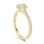 Massive Round Cut Moissanite Double Halo Statement Ring