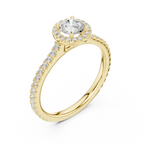 Massive Round Cut Moissanite Double Halo Statement Ring