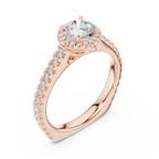 Round Moissanite Solitaire Engagement Ring D Color VVS1