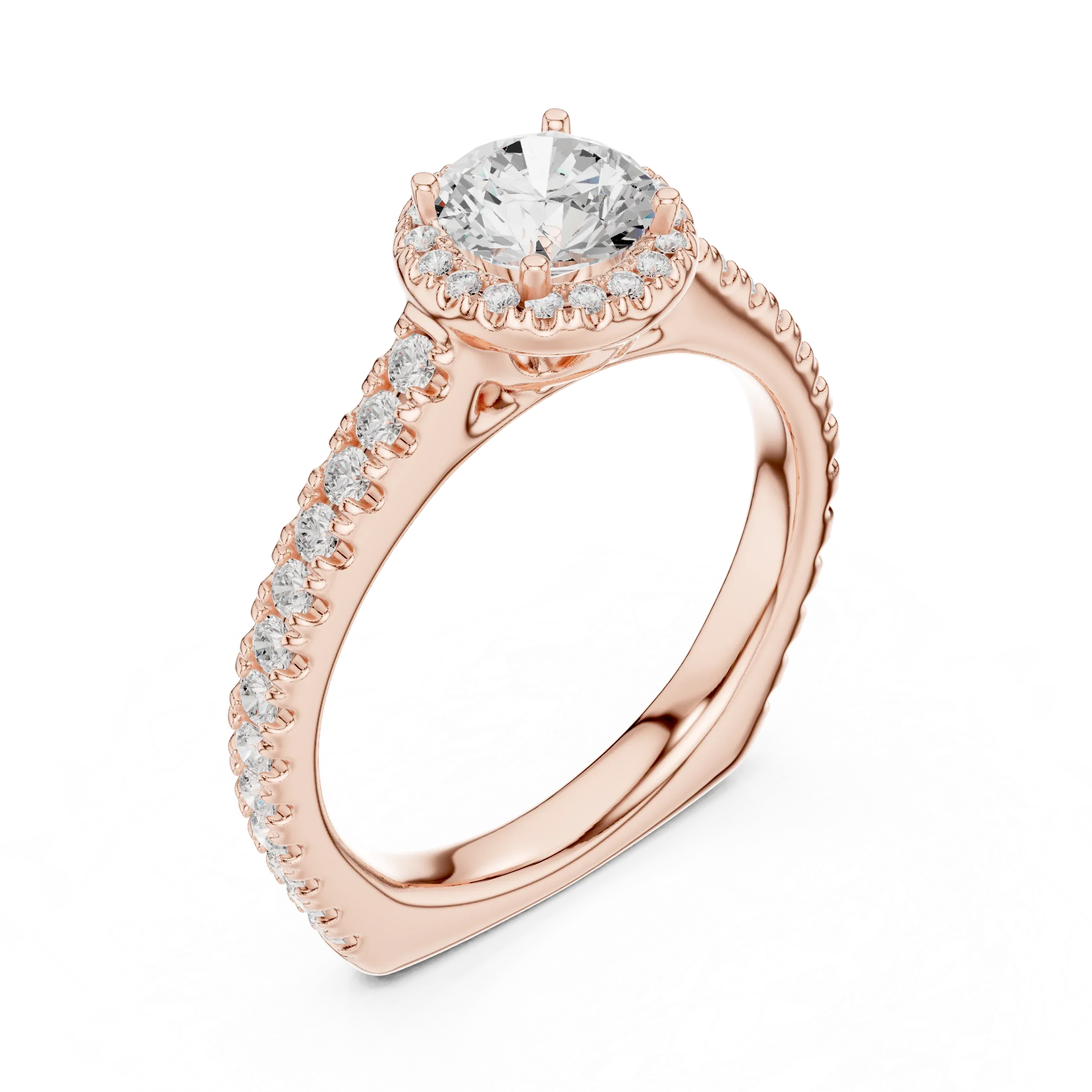 Round Moissanite Solitaire Engagement Ring D Color VVS1