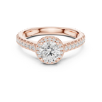 Round Moissanite Solitaire Engagement Ring D Color VVS1