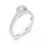 Round Moissanite Solitaire Engagement Ring D Color VVS1