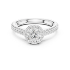 Round Moissanite Solitaire Engagement Ring D Color VVS1