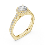 Round Moissanite Solitaire Engagement Ring D Color VVS1