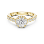 Round Moissanite Solitaire Engagement Ring D Color VVS1