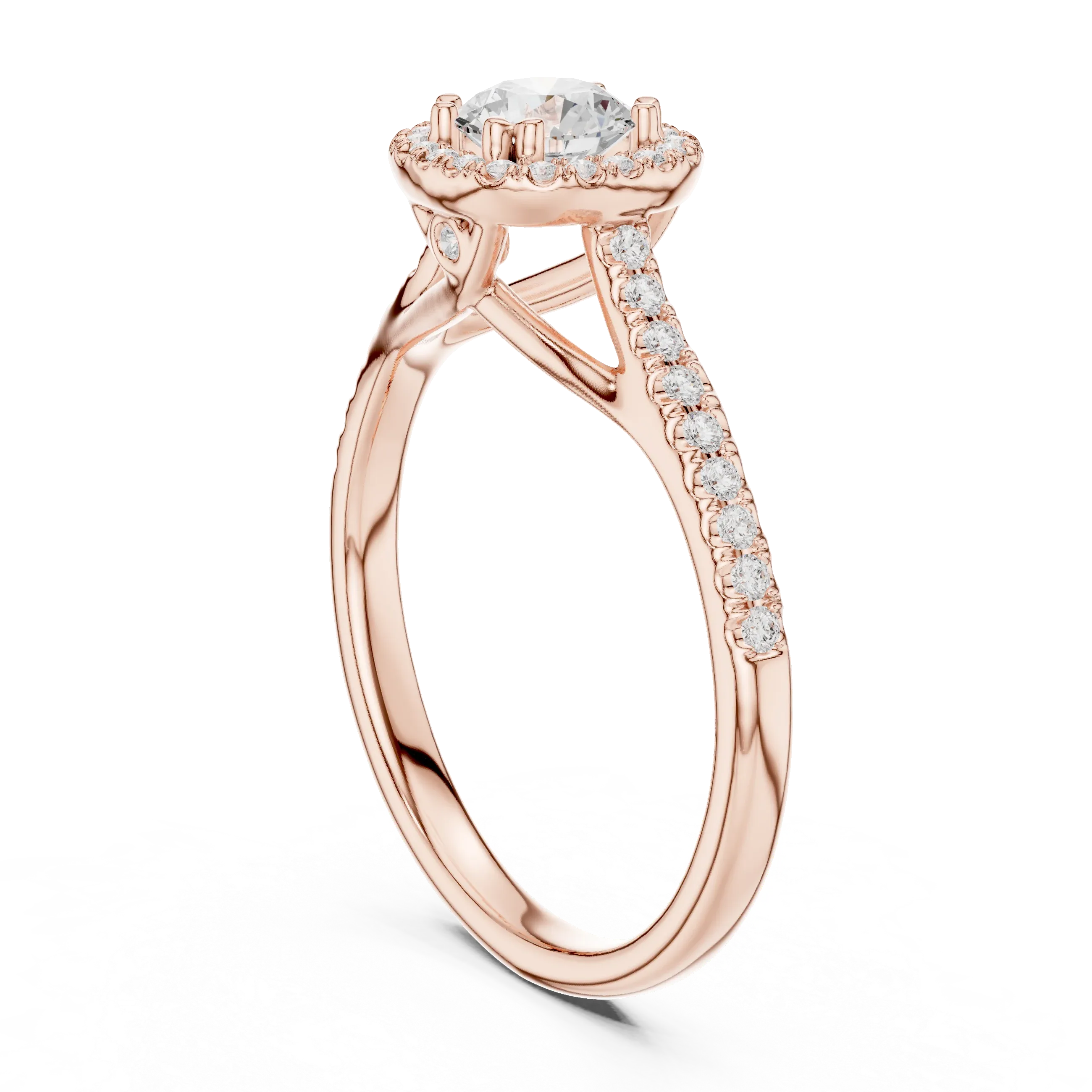 Lab Grown Round Diamond Wedding Ring E Color VVS